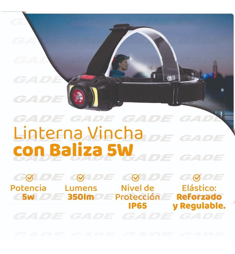Linterna Minero Led Cabeza Vincha Led Cree Cob Con Led Rojo