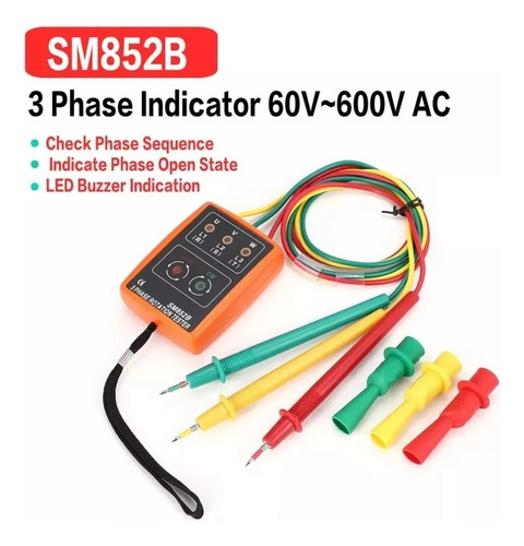 Identificador De Secuencia Fases De Rotación Modelo Sm-852b