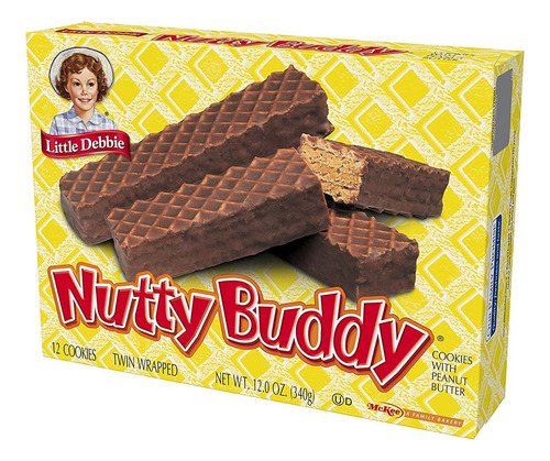 3 Pza Galleta Little Debbie Nutty Buddy Con Crema De Cacahua