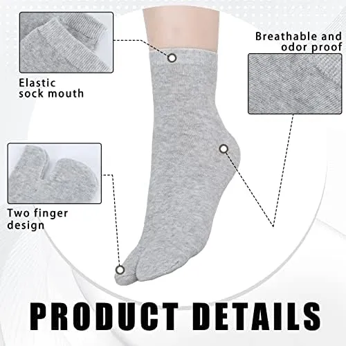 6 Pares De Calcetines Tabi Elásticos Divididos En Dos Dedos