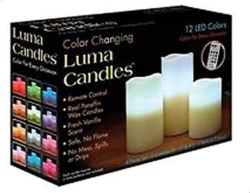 Set 3 Velas Led Decorativas Con Control Remoto