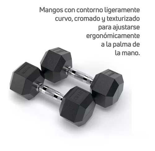 Kit Mancuernas Hexagonales 15lb (par) Set Mancuernas Gym Pro