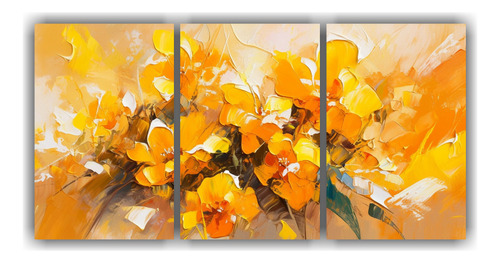 90x45cm Cuadro De Flores Amarillas En Profundidad Flores