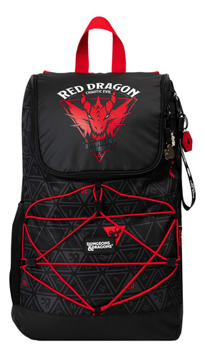 Mochila Calabozos Y Dragones - Edición Limitada Color Negro Diseño de la tela Liso