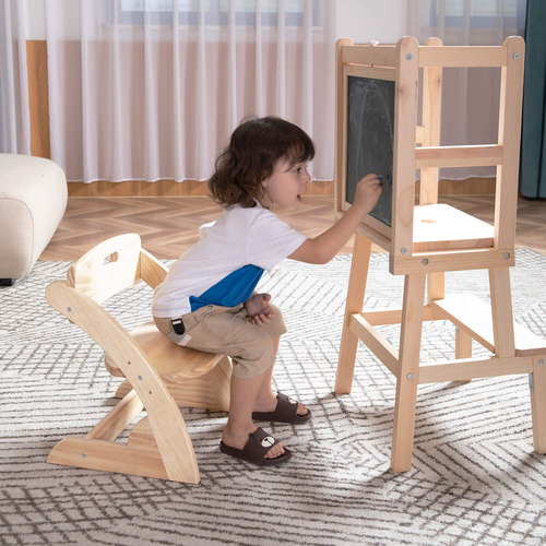 Silla De Madera Para Niños Pequeños, Silla Ajustable ...