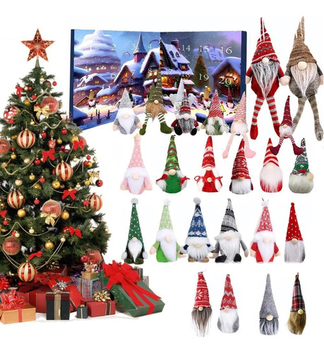 Calendario De Navidad De Gnomos 2024 Con 24 Peluches Gnomos