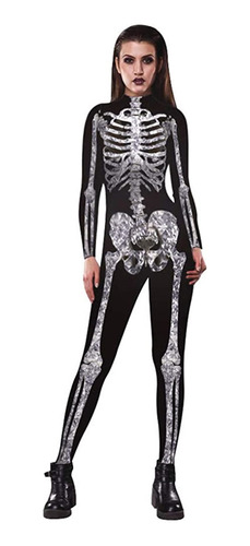 Disfraces De Esqueleto Ajustado Para Mujer Talla M