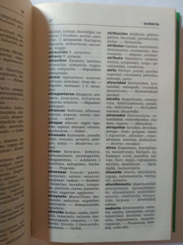 Diccionario Larousse Práctico Sinónimos Y Antónimos Verde
