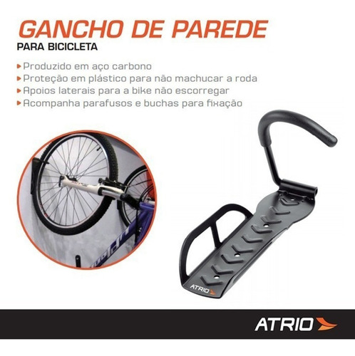 Imagem 6 de 7 de Gancho Pendurar Bicicleta Parede Suporte De Bike Com Apoio
