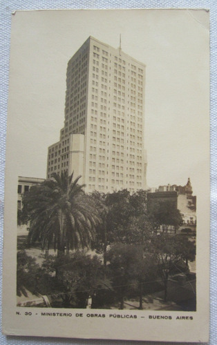 Antigua Postal Ministerio Obras Publicas Buenos Aires