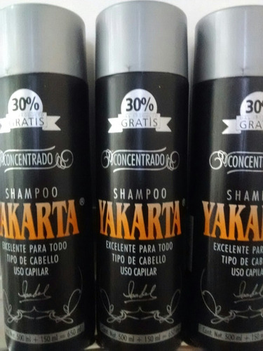 Shampoo Yakarta Concentrado Paquete 3 Botellas Envío Gratis