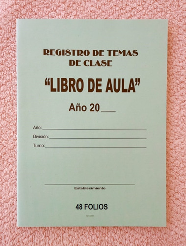 Registro De Temas De Clases (libro De Aula - 48 Folios)