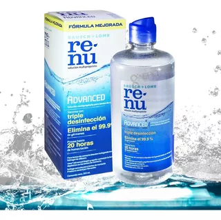 Renu® 355ml Líquida Lentes De Contacto Solución + Estuche