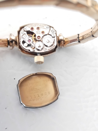 Reloj Longines Cuerda, Chapa De Oro De Dama, Se Adelanta Dorado (Usado)