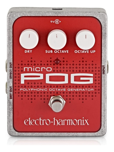 Pedal Electro Harmonix Micro Pog Octavador Polifónico Color Rojo/blanco