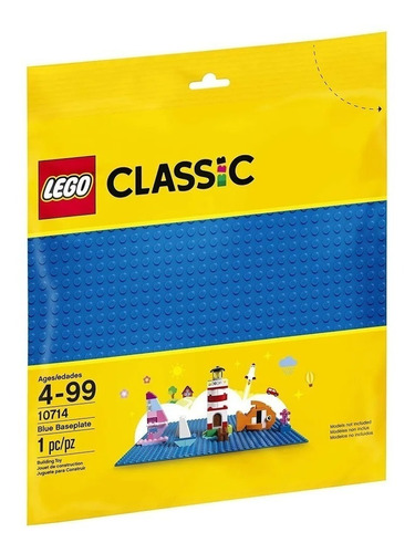 Kit Com 3 Bases Lego Azul - Lego Classic 10714