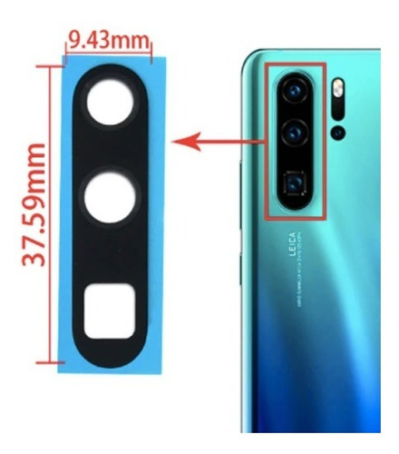 Visor Lente Camara Cristal Repuesto Para P30/p30lite/ P30pro