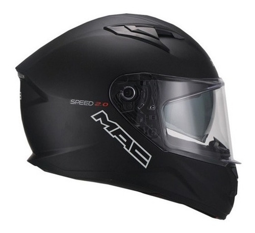 Imagen 2 de 7 de Casco Moto Mac Speed 2.0 Negro Mate Visor Cuota Devotobikes