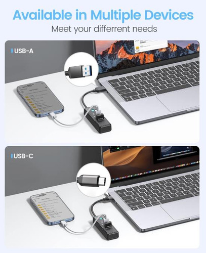 Orico Hub Usb-c 3.1, Concentrador A 3 Puertos Usb