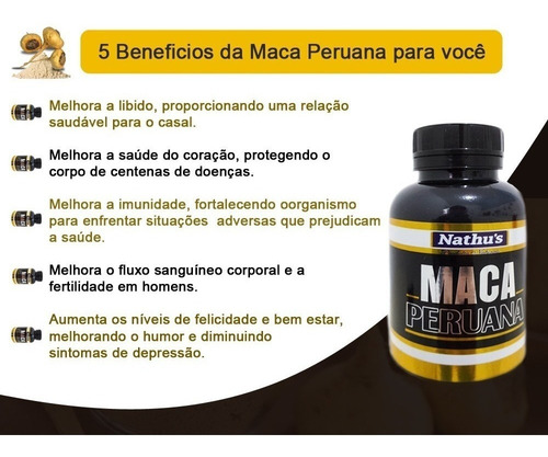 Maca Peruana Concentrada Pura Natural 120 Capsulas