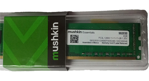Memoria Ram 4gb Ddr3 Pc3l12800 Udimm Mushkin Pc 1600mhz 1.35
