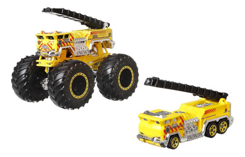 Alarma miniatura Hot Wheels Monster Trucks 5 (7403), color amarillo