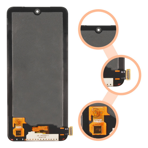 Tela de toque da marca Srjtek Oled para Redmi Note 10 4g 10s M2101K7ai, M2101K7ag M2101K7bg, M2101K7bi, M2101K7bny, M2101K7bl Display Touch Screen preta