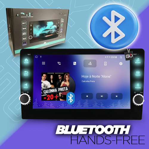 Multimidia + Módulo Hdtv 1080p Carplay Android Peugeot 207