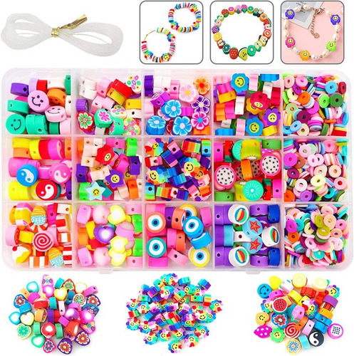 Kit De Abalorios Para Hacer Pulseras Coloridas, 990 Piezas