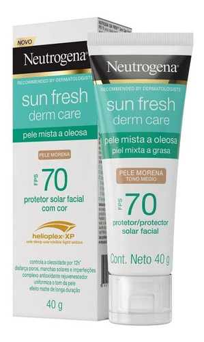 Kit Dois Protetor Solar Facial Neutrogena Sun Fresh Derm 40g