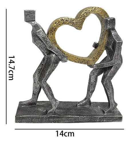 Estátua Peso Do Amor Decoração Peso Do Amor Para Sala De