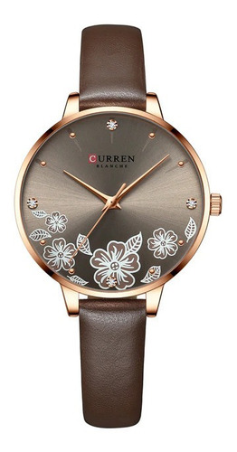 Reloj Curren Dama Mujer Elegante Fino Diseño Flores 9068