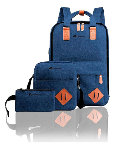 2 Mochilas Escolar Para Laptop Antirrobo 3 Piezas Casual