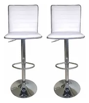 Comprar Combo 2 Banquetas Taburetes Blancas Cocina Barra C\u002F Respaldo Color Blanco