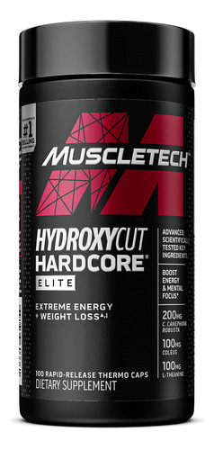 Hydroxycut Hardcore Elite ! Muscletech 100 Caps! Usa!