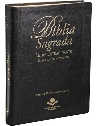 Bíblia Sagrada Letra Extragigante Ra 17x23 Preta Índice