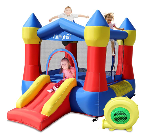 Airmyfun Casa Inflable De Salto Con Soplador De Aire, Toboga