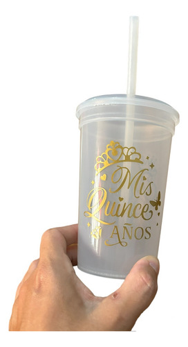45 Vaso Transparente 500cc C/sorbete Souvenirs Personalizado
