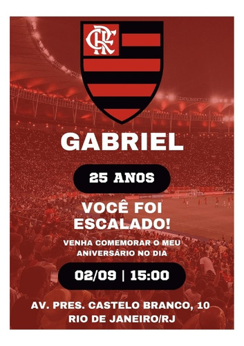 Convite Virtual Flamengo