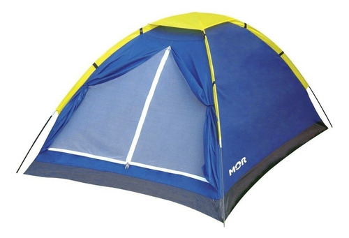 Barraca Camping 2 Pessoas Mor Iglu Acampamento Camping Cor Azul/Amarelo