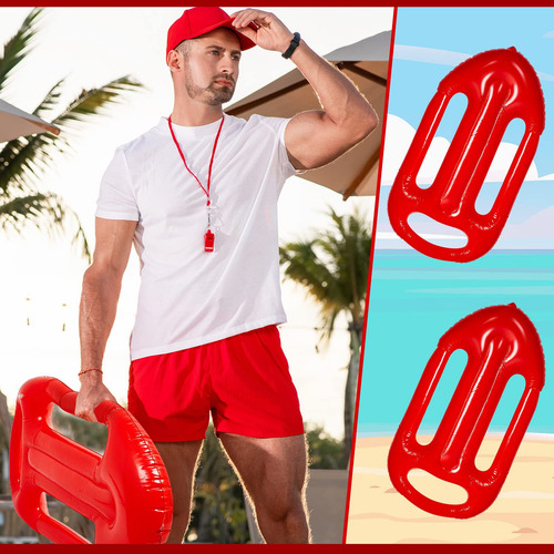4 De Flotador Inflable Rojo Accesorio De Rescate