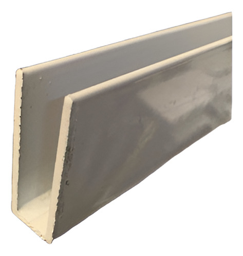 Perfil U De Aluminio 14x40mm Blanco Largo X 6 Metros