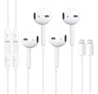 Earbuds Paquete 2 Auriculares Con Para iPhone Sonido Estereo