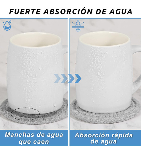10pcs Portavasos De Bebida De Cuerda De Algodón Trenzada De