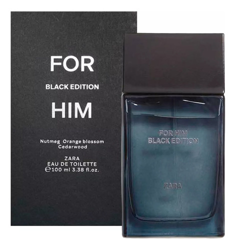 Perfume Zara For Him Black Edition Eau De Toilette Premium Volumen De La Unidad 100 Ml