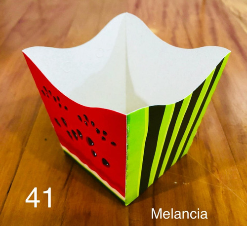 20 Cachepô De Papel Para Festa Doce Decoração Tema Melancia