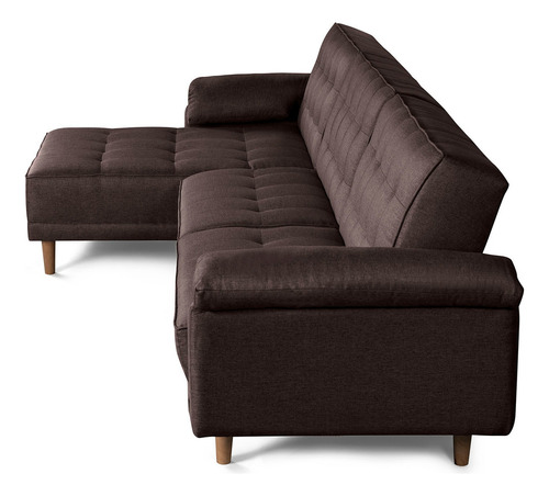 Sala Modular Landon Makora Beehive Memory Foam De Lino Color Chocolate