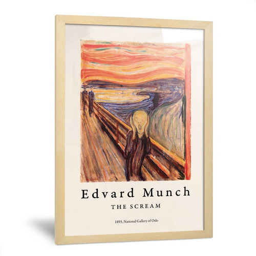 Cuadro Munch El Grito Enmarcado Láminas Obras Arte 35x50cm