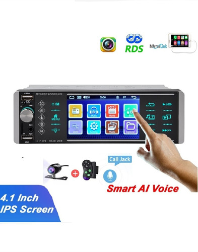 Radio Pantalla 4.1 Multimedia 1 Din Con Cámara De Reversa