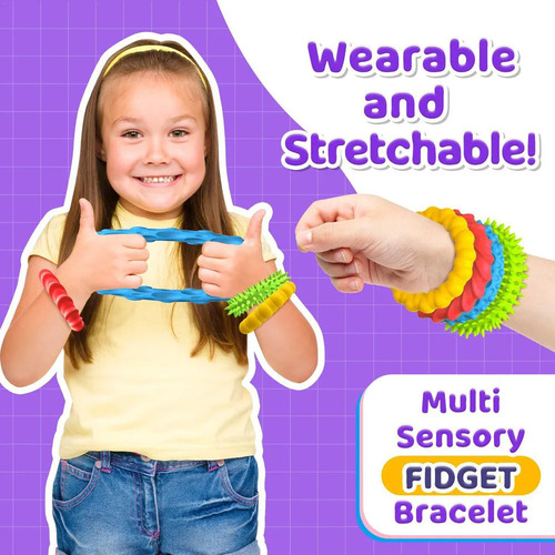 . Pulsera Fidget, Pulsera Sensorial Fidget, 4 Unidades